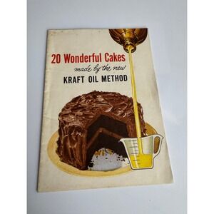 Vintage‎ 1955 Kraft Oil Method 20 Wonderful Cakes Recipe Booklet Advertising